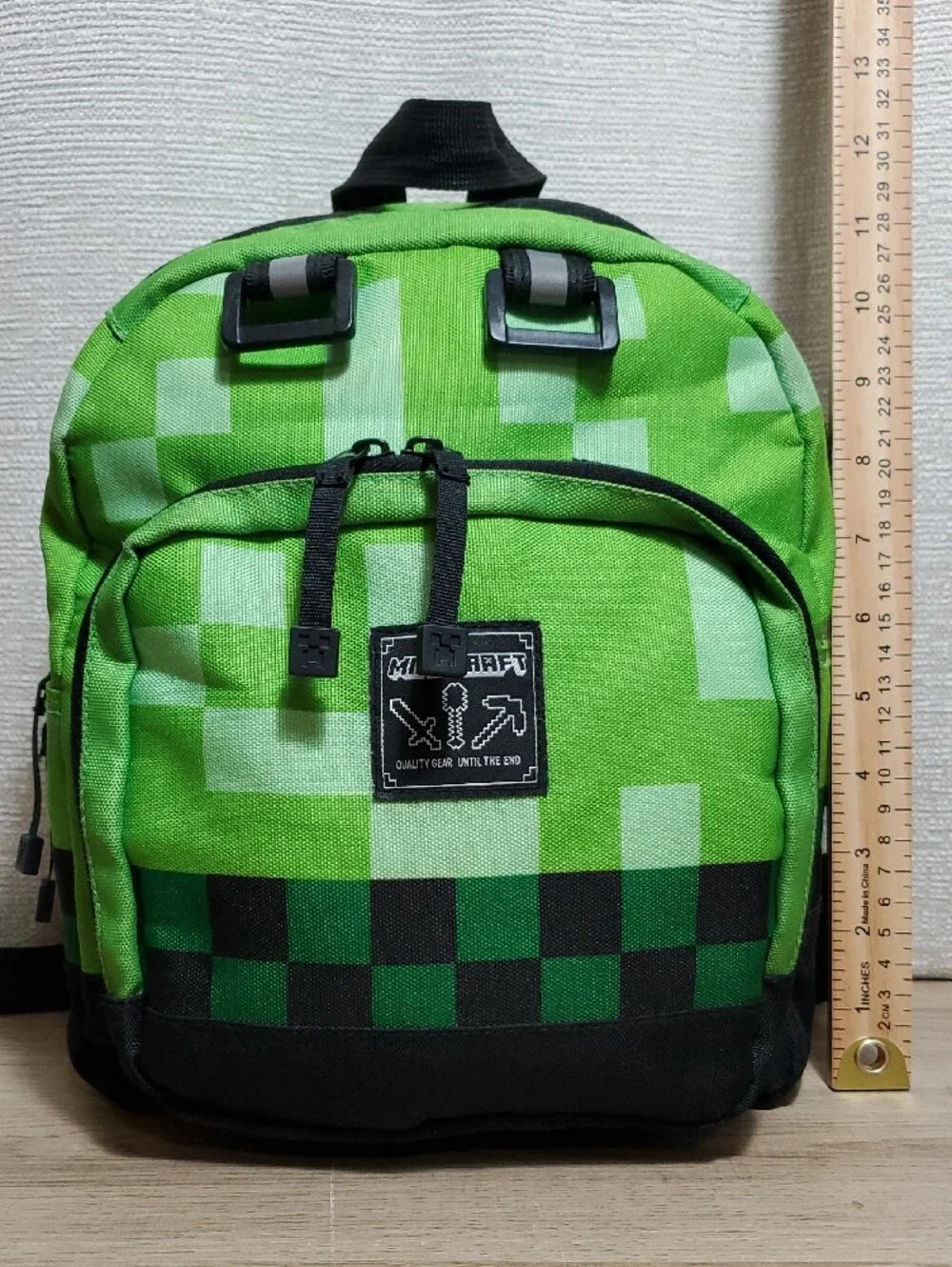 Minecraft Backpack Creeper Green Pixel School Bag
